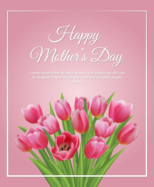 Elegant Tulip Mother's Day card