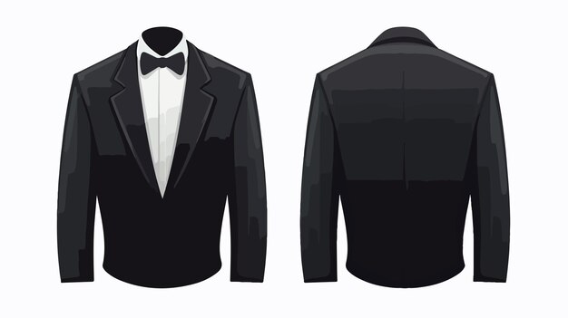 Vector elegant tuxedo clipart vector illustration for formal events and celebrations