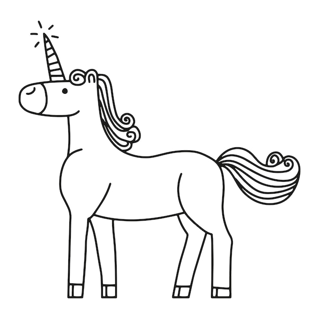 Elegant unicorn vector illustration