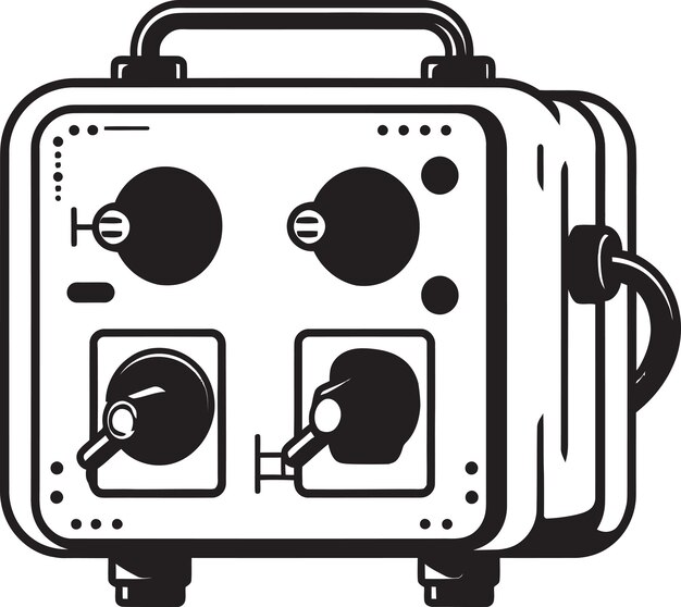 Vector elegant vector art of a modern residential electric meter highlighting accurate measurement scales