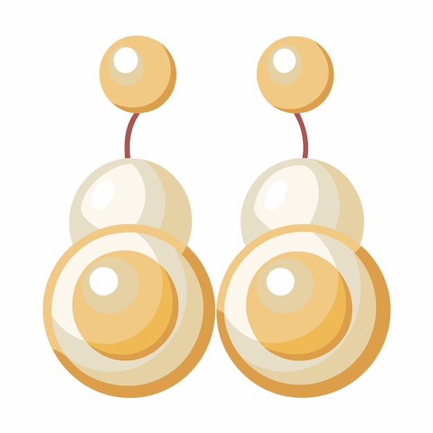 Vector elegant vector design of pearl earrings timeless and refined