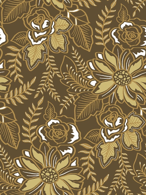 elegant vector Javanese ethnic batik pattern template