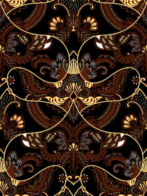 elegant vector Javanese ethnic batik pattern template