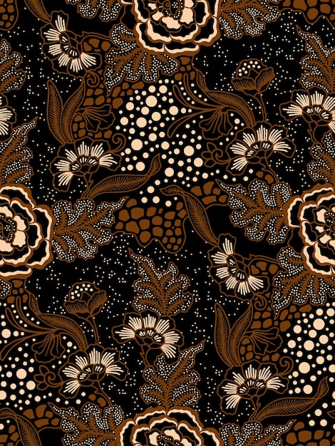 elegant vector Javanese ethnic batik pattern template