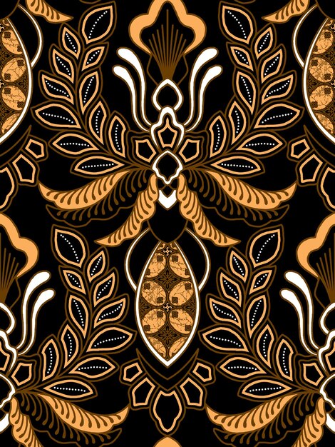 elegant vector Javanese ethnic batik pattern template