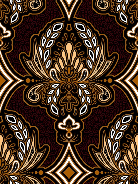 elegant vector Javanese ethnic batik pattern template