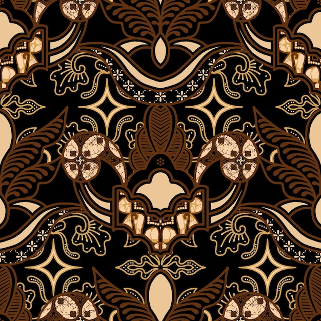 elegant vector Javanese ethnic batik pattern template