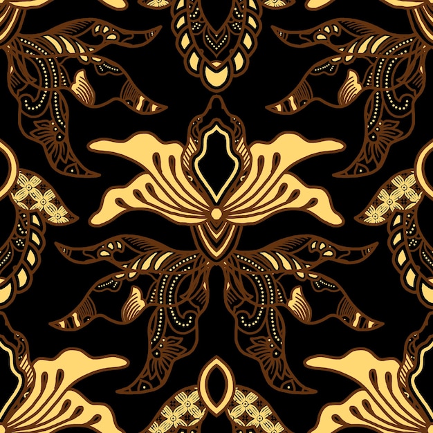 elegant vector Javanese ethnic batik pattern template