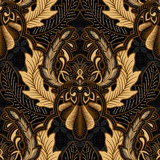 elegant vector Javanese ethnic batik pattern template