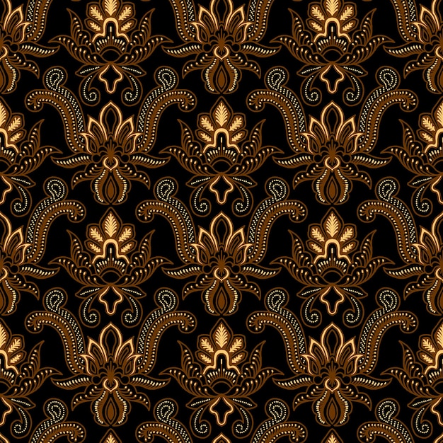 elegant vector Javanese ethnic batik pattern template