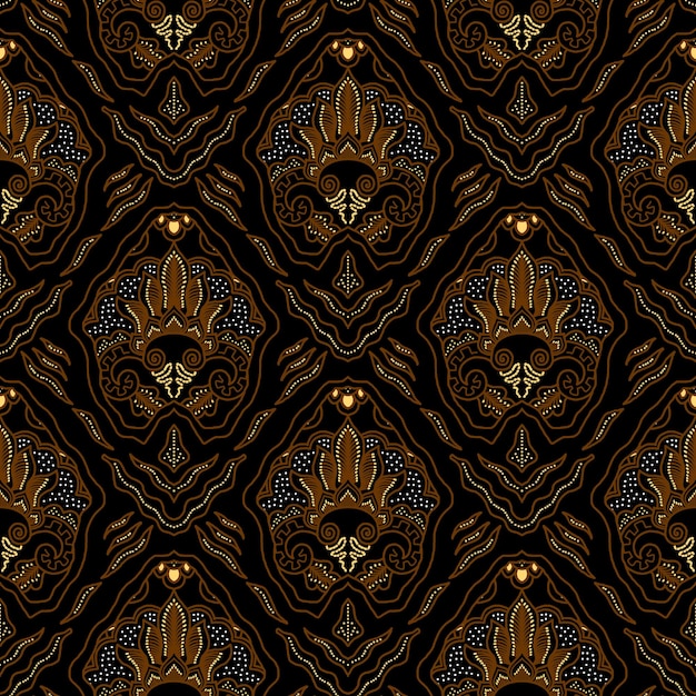 elegant vector Javanese ethnic batik pattern template