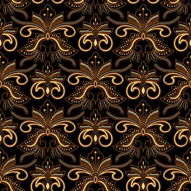 elegant vector Javanese ethnic batik pattern template