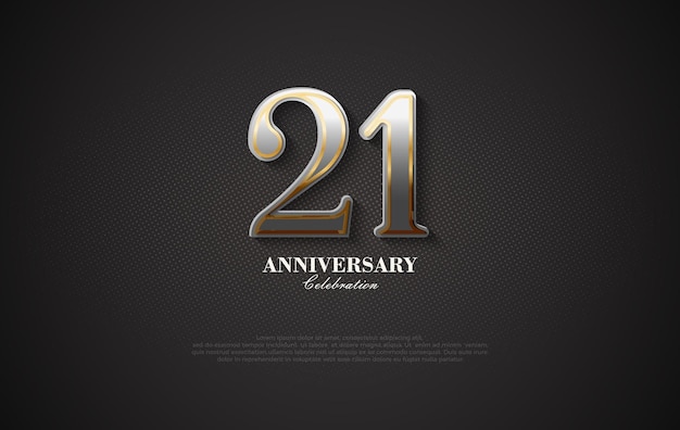 Elegant vector number 21 for anniversary celebration Premium design for celebrations invitations posters and social media posts