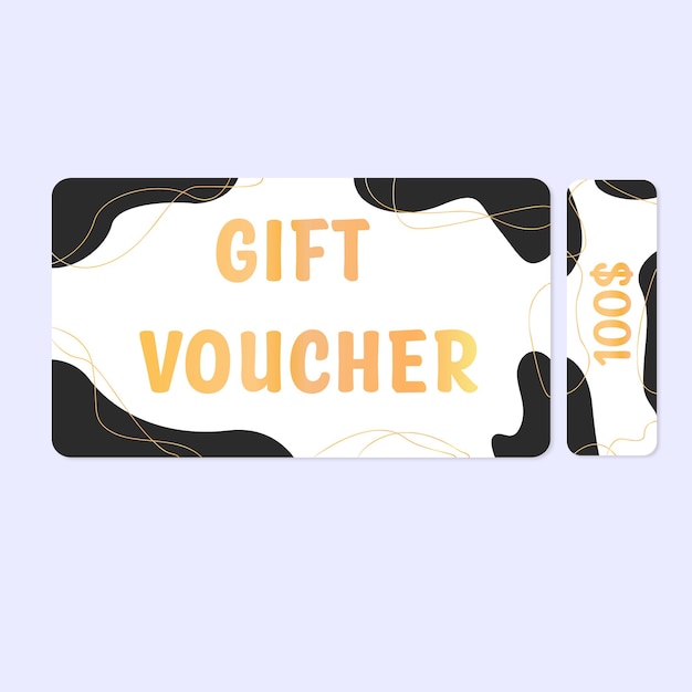 Elegant voucher for gift