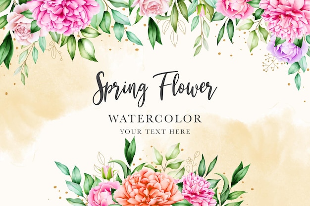 elegant watercolor floral background design