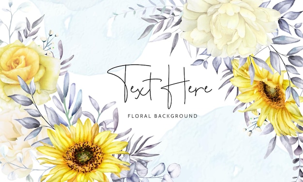 elegant watercolor floral background template