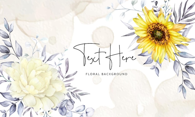 elegant watercolor floral background template