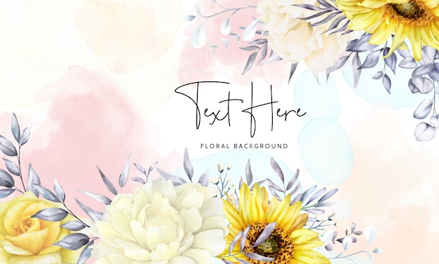 elegant watercolor floral background template