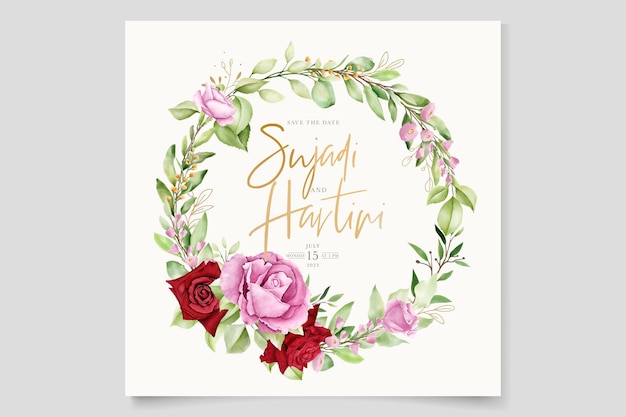 elegant watercolor floral card set