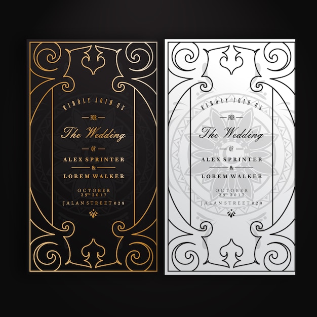 Elegant wedding card collection