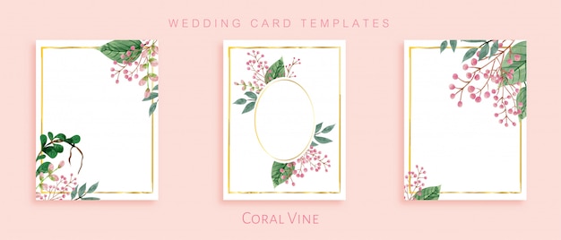 Elegant wedding card templates