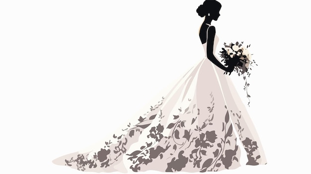 Elegant Wedding Design with Bride in Silhouette