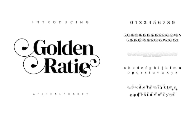 Elegant wedding fashion font alphabet Minimal modern urban fonts for logo luxury brand