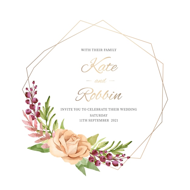 Elegant wedding floral frame concept