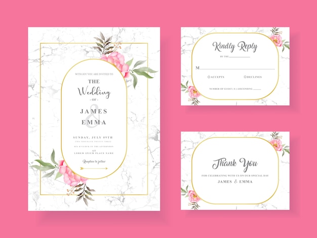 Elegant Wedding Invitation Card Design Template