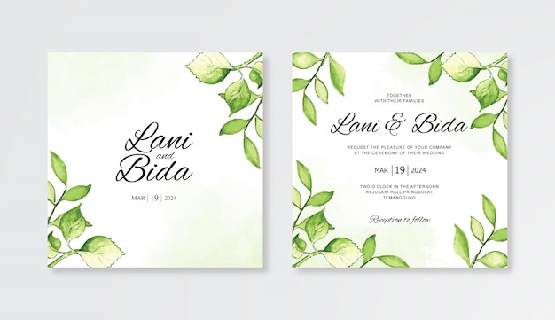 Elegant wedding invitation card set