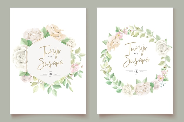 elegant wedding invitation card set