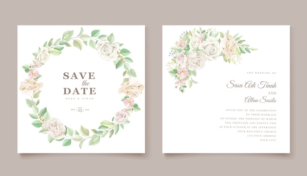 elegant wedding invitation card set