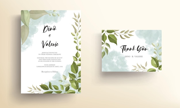 Elegant wedding invitation card template design