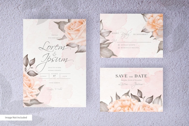 Elegant Wedding Invitation Card template