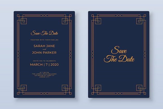 Elegant Wedding Invitation Card Template