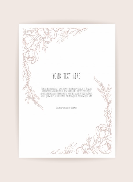 Elegant wedding invitation card