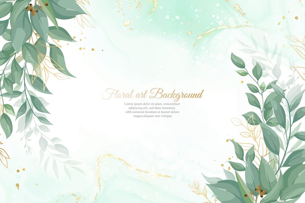 Elegant Wedding Invitation Design with Watercolor and Greenery Leaves