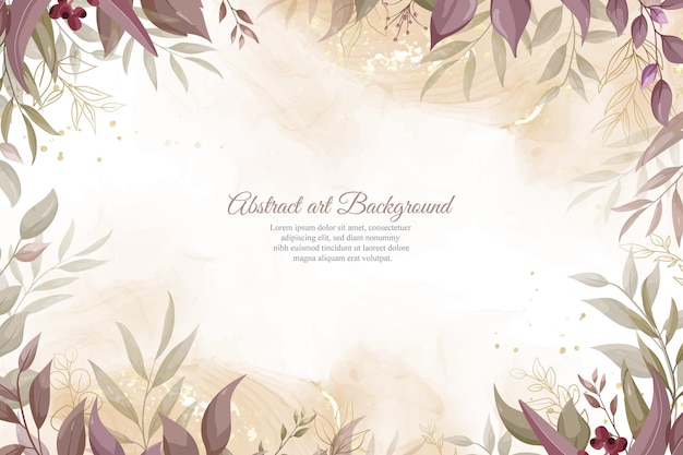 Elegant Wedding Invitation Design with Watercolor and Greenery Leaves