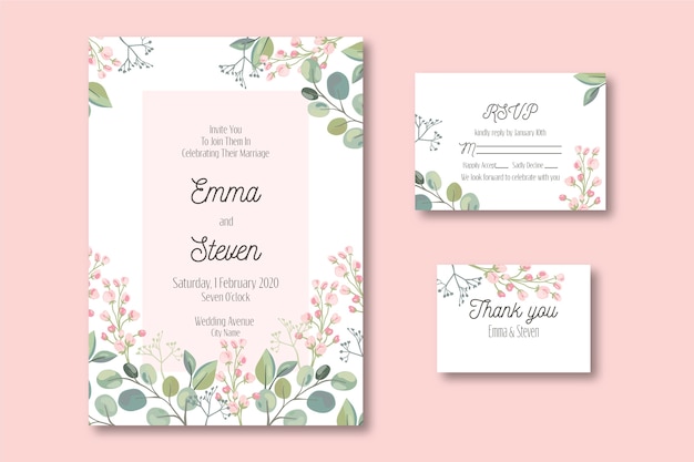 Elegant wedding invitation template