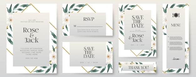 Elegant Wedding Invitation With Ornaments