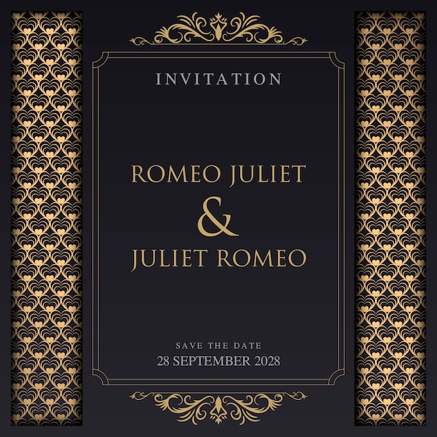 Elegant wedding invitation