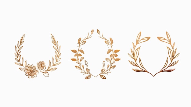 Elegant Wedding Monograms HandDrawn Logo Design