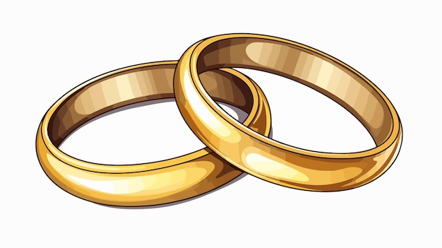 Vector elegant wedding rings clipart vector illustration