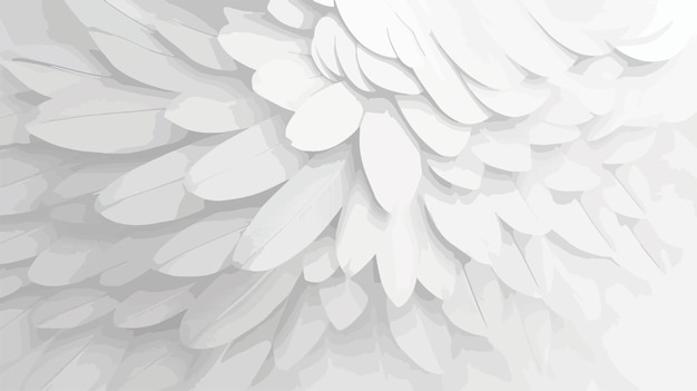 Vector elegant white angel wings feather circle pattern vector illustration