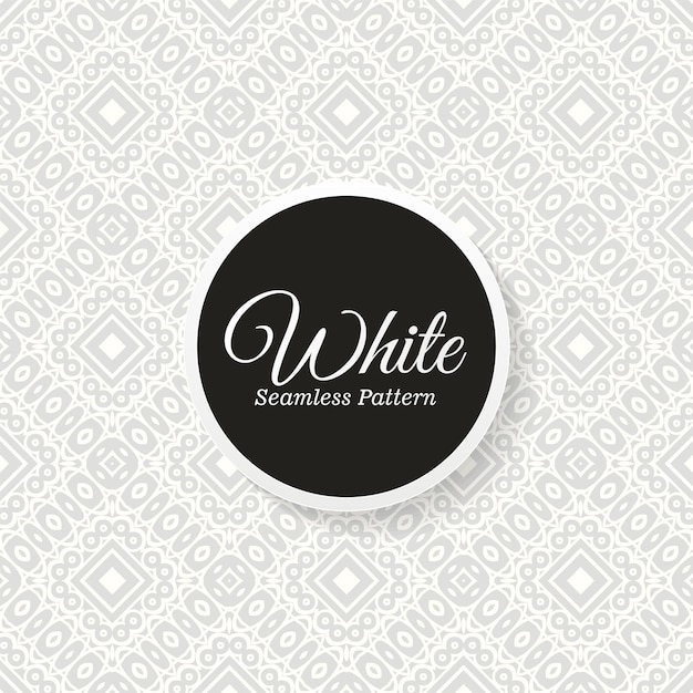 Elegant white seamless geometric pattern