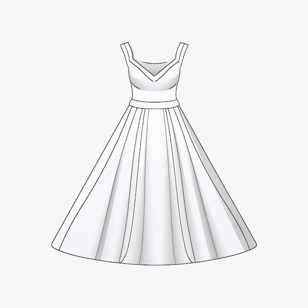 Elegant white sleeveless dress