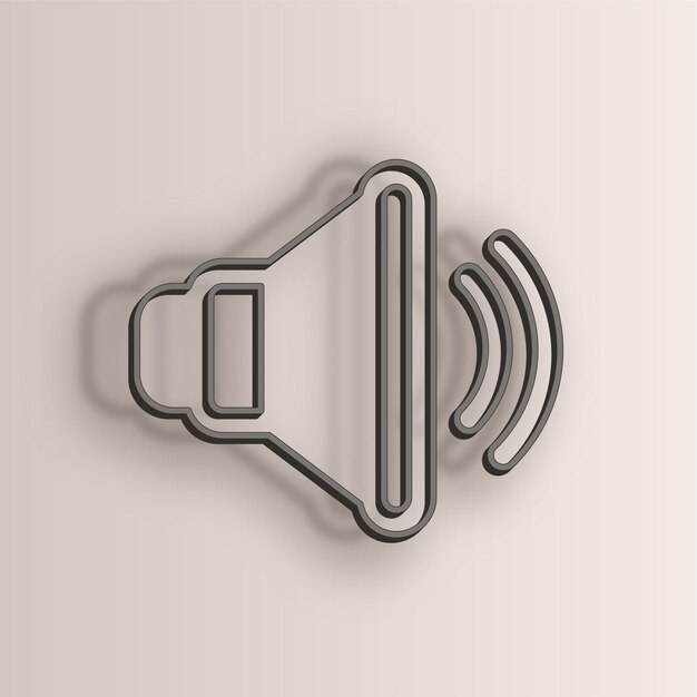 Vector elegant wire effect speaker icon with antique white background