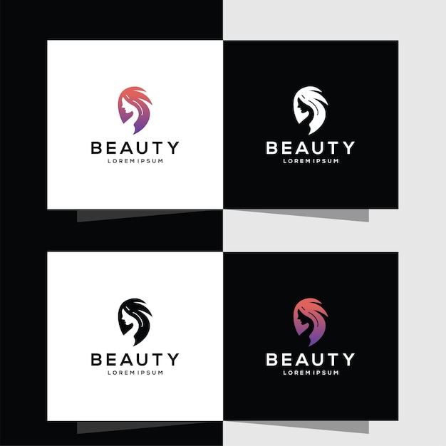 Elegant woman logo template The design can be used for salon beauty spa cosmetic