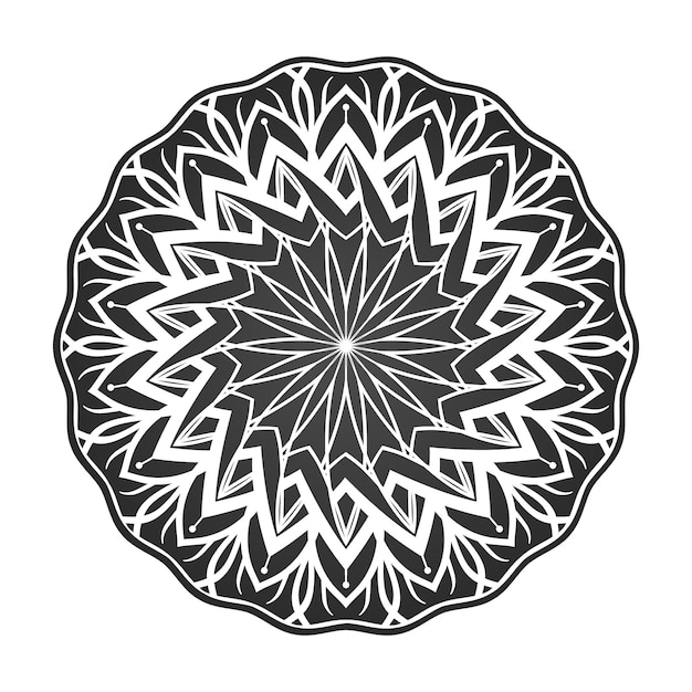 Vector elegent black mandala pattern illustration vector