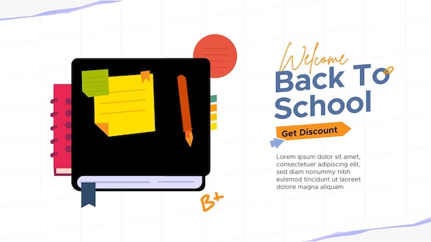 element illustration of school banner template